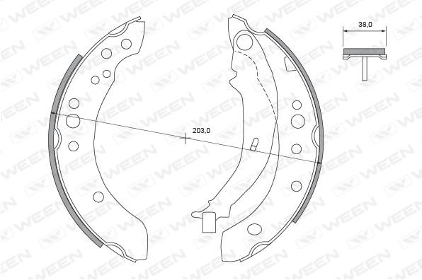 Ween 152-2454 Brake shoe set 1522454: Buy near me at 2407.PL in Poland at an Affordable price!