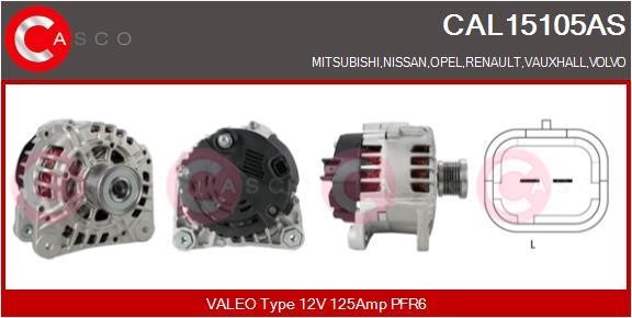 Casco CAL15105AS Alternator CAL15105AS: Buy near me in Poland at 2407.PL - Good price!