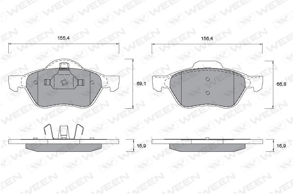 Ween 151-1148 Brake Pad Set, disc brake 1511148: Buy near me in Poland at 2407.PL - Good price!