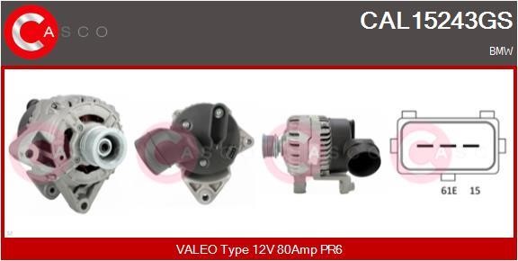 Casco CAL15243GS Alternator CAL15243GS: Buy near me in Poland at 2407.PL - Good price!