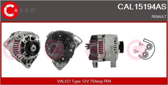 Casco CAL15194AS Alternator CAL15194AS: Buy near me in Poland at 2407.PL - Good price!