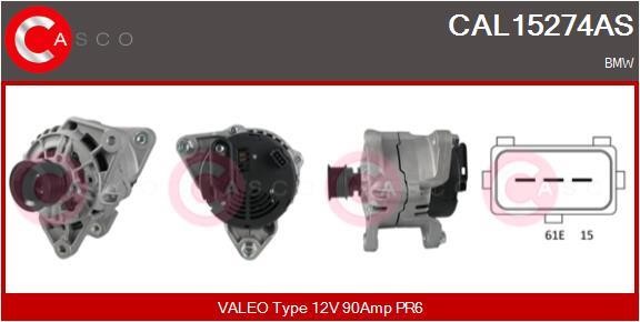 Casco CAL15274AS Alternator CAL15274AS: Buy near me in Poland at 2407.PL - Good price!