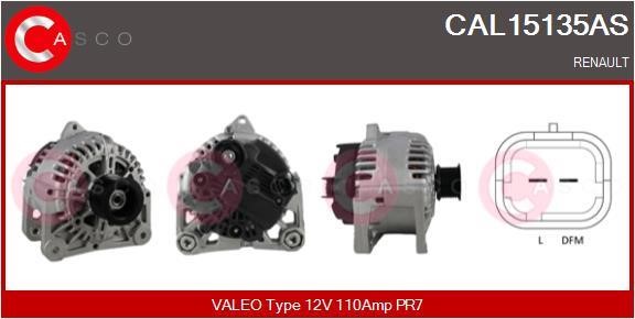 Casco CAL15135AS Alternator CAL15135AS: Buy near me in Poland at 2407.PL - Good price!
