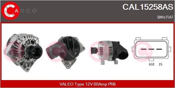 Casco CAL15258AS Alternator CAL15258AS: Buy near me in Poland at 2407.PL - Good price!