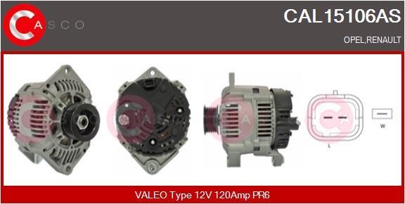 Casco CAL15106AS Alternator CAL15106AS: Buy near me at 2407.PL in Poland at an Affordable price!