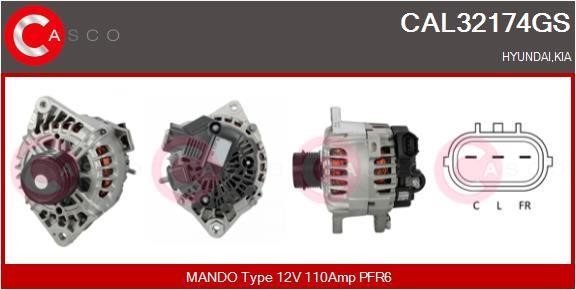 Casco CAL32174GS Alternator CAL32174GS: Buy near me at 2407.PL in Poland at an Affordable price!