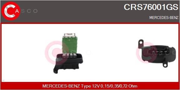Casco CRS76001GS Сопротивление, вентилятор салона CRS76001GS: Отличная цена - Купить в Польше на 2407.PL!