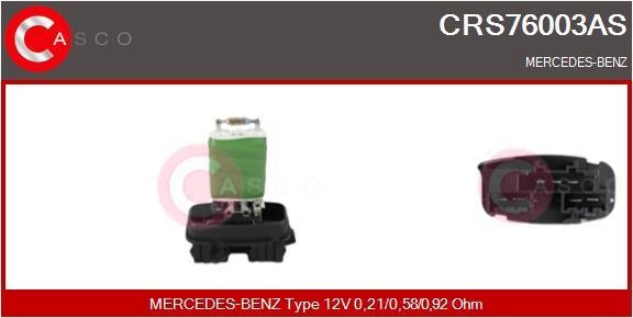 Casco CRS76003AS Resistor, interior blower CRS76003AS: Buy near me in Poland at 2407.PL - Good price!