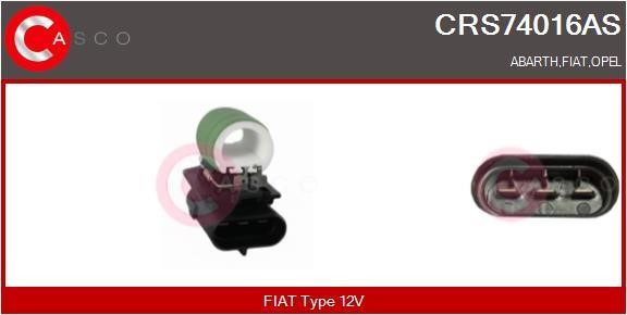 Casco CRS74016AS Pre-resistor, electro motor radiator fan CRS74016AS: Buy near me in Poland at 2407.PL - Good price!