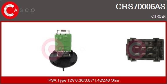 Casco CRS70006AS Resistor, interior blower CRS70006AS: Buy near me in Poland at 2407.PL - Good price!