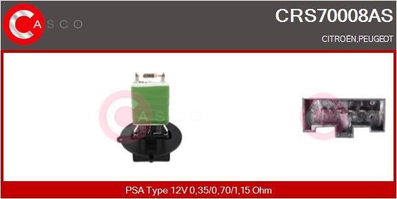 Casco CRS70008AS Resistor, interior blower CRS70008AS: Buy near me in Poland at 2407.PL - Good price!