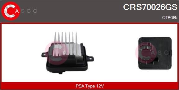 Casco CRS70026GS Резистор, компресор салону CRS70026GS: Приваблива ціна - Купити у Польщі на 2407.PL!