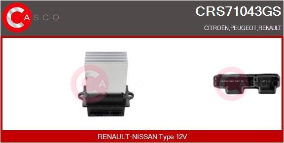 Casco CRS71043GS Сопротивление, вентилятор салона CRS71043GS: Отличная цена - Купить в Польше на 2407.PL!