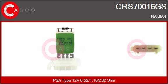 Casco CRS70016GS Резистор, компресор салону CRS70016GS: Приваблива ціна - Купити у Польщі на 2407.PL!