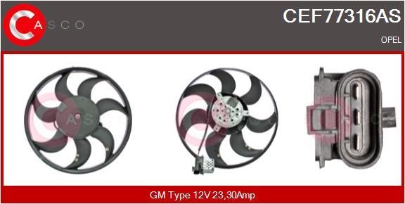 Casco CEF77316AS Вентилятор радіатора охолодження CEF77316AS: Приваблива ціна - Купити у Польщі на 2407.PL!