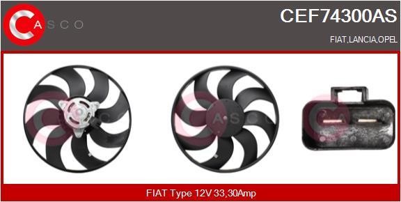 Casco CEF74300AS Вентилятор радіатора охолодження CEF74300AS: Приваблива ціна - Купити у Польщі на 2407.PL!