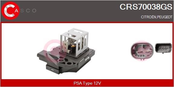 Casco CRS70038GS Додатковий резистор, електродвигун вентилятора радіатора CRS70038GS: Приваблива ціна - Купити у Польщі на 2407.PL!