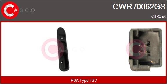 Casco CWR70062GS Power window button CWR70062GS: Buy near me in Poland at 2407.PL - Good price!