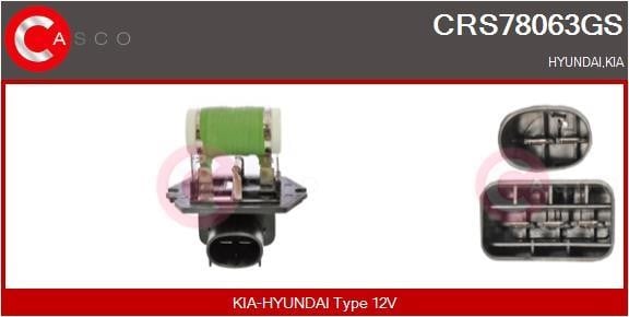Casco CRS78063GS Дополнительный резистор, электромотор - вентилятор радиатора CRS78063GS: Отличная цена - Купить в Польше на 2407.PL!