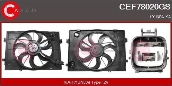 Casco CEF78020GS Електродвигун, вентилятор радіатора CEF78020GS: Приваблива ціна - Купити у Польщі на 2407.PL!