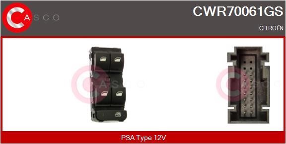 Casco CWR70061GS Кнопка склопідіймача CWR70061GS: Приваблива ціна - Купити у Польщі на 2407.PL!