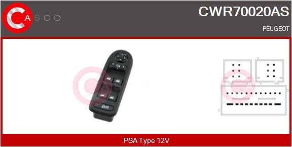 Casco CWR70020AS Window regulator button block CWR70020AS: Buy near me in Poland at 2407.PL - Good price!