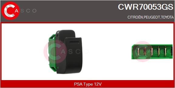 Casco CWR70053GS Power window button CWR70053GS: Buy near me in Poland at 2407.PL - Good price!