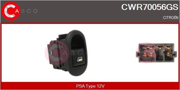 Casco CWR70056GS Power window button CWR70056GS: Buy near me in Poland at 2407.PL - Good price!