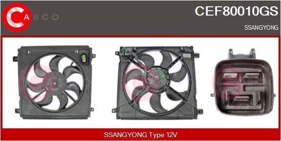 Casco CEF80010GS Электродвигатель, вентилятор радиатора CEF80010GS: Отличная цена - Купить в Польше на 2407.PL!