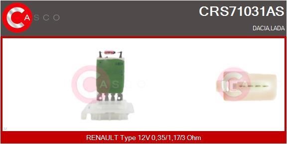 Casco CRS71031AS Resistor, interior blower CRS71031AS: Buy near me in Poland at 2407.PL - Good price!