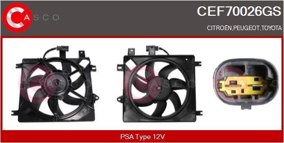 Casco CEF70026GS Електродвигун, вентилятор радіатора CEF70026GS: Приваблива ціна - Купити у Польщі на 2407.PL!