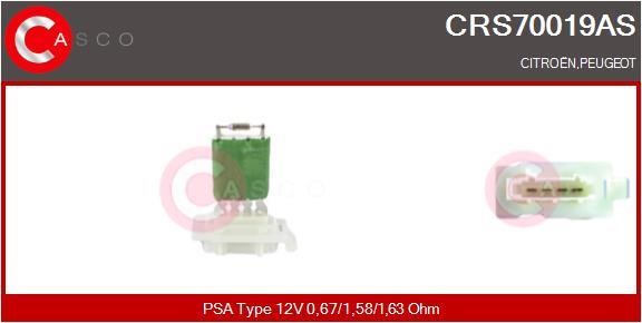Casco CRS70019AS Resistor, interior blower CRS70019AS: Buy near me in Poland at 2407.PL - Good price!