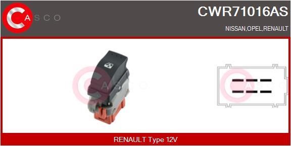 Casco CWR71016AS Power window button CWR71016AS: Buy near me in Poland at 2407.PL - Good price!
