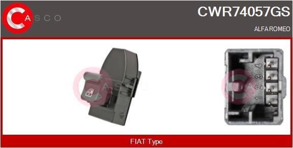 Casco CWR74057GS Power window button CWR74057GS: Buy near me in Poland at 2407.PL - Good price!