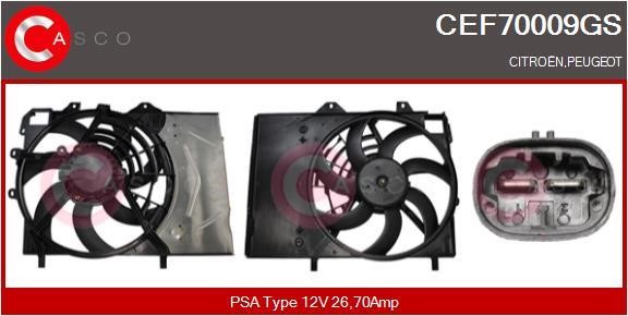 Casco CEF70009GS Електродвигун, вентилятор радіатора CEF70009GS: Приваблива ціна - Купити у Польщі на 2407.PL!