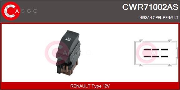 Casco CWR71002AS Power window button CWR71002AS: Buy near me in Poland at 2407.PL - Good price!