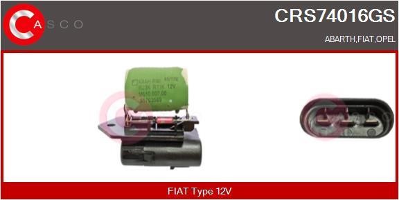 Casco CRS74016GS Rezystor wejściowy, silnik wentylatora chłodnicy CRS74016GS: Dobra cena w Polsce na 2407.PL - Kup Teraz!
