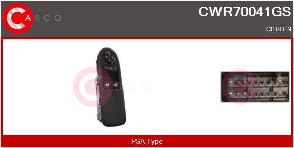 Casco CWR70041GS Power window button CWR70041GS: Buy near me in Poland at 2407.PL - Good price!