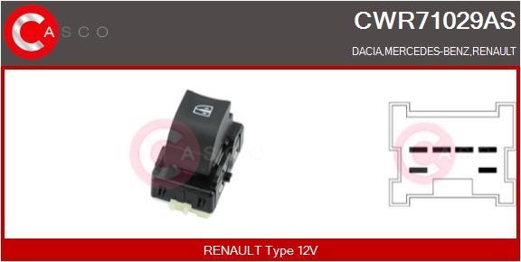Casco CWR71029AS Power window button CWR71029AS: Buy near me in Poland at 2407.PL - Good price!