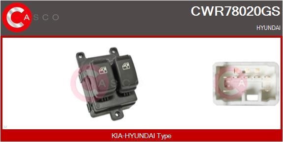 Casco CWR78020GS Кнопка склопідіймача CWR78020GS: Приваблива ціна - Купити у Польщі на 2407.PL!