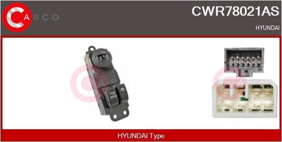 Casco CWR78021AS Power window button CWR78021AS: Buy near me in Poland at 2407.PL - Good price!