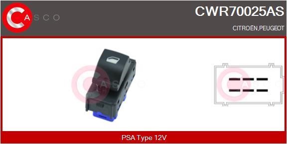 Casco CWR70025AS Power window button CWR70025AS: Buy near me in Poland at 2407.PL - Good price!