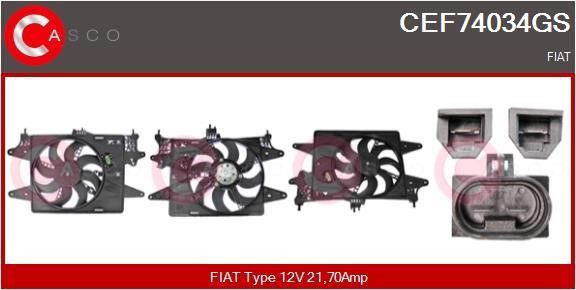 Casco CEF74034GS Електродвигун, вентилятор радіатора CEF74034GS: Приваблива ціна - Купити у Польщі на 2407.PL!