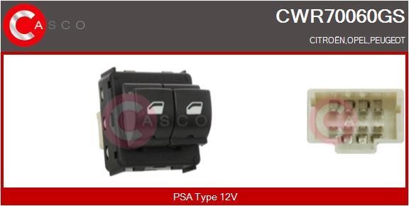 Casco CWR70060GS Power window button CWR70060GS: Buy near me in Poland at 2407.PL - Good price!