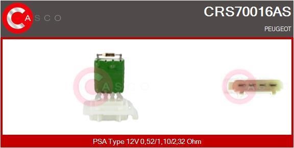 Casco CRS70016AS Резистор, компресор салону CRS70016AS: Приваблива ціна - Купити у Польщі на 2407.PL!