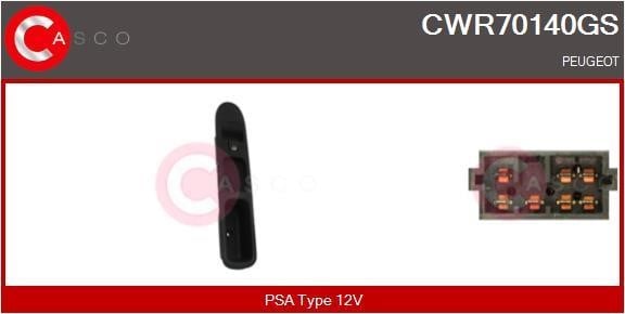 Casco CWR70140GS Кнопка стеклоподъёмника CWR70140GS: Отличная цена - Купить в Польше на 2407.PL!