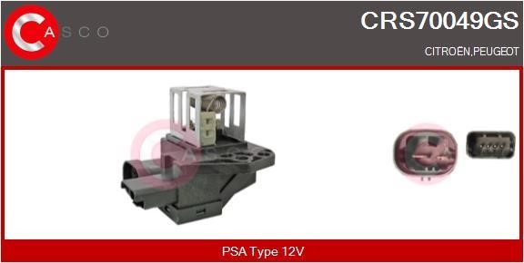 Casco CRS70049GS Додатковий резистор, електродвигун вентилятора радіатора CRS70049GS: Приваблива ціна - Купити у Польщі на 2407.PL!