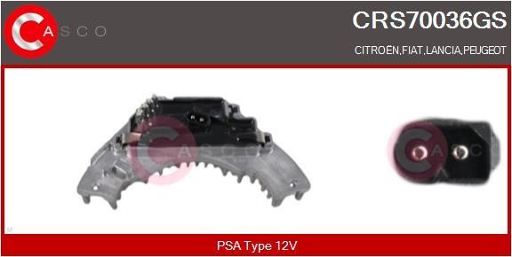 Casco CRS70036GS Резистор, компресор салону CRS70036GS: Приваблива ціна - Купити у Польщі на 2407.PL!