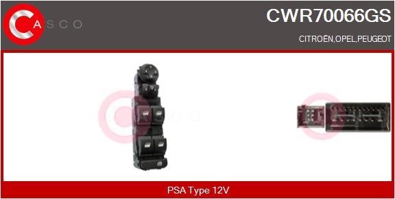 Casco CWR70066GS Power window button CWR70066GS: Buy near me in Poland at 2407.PL - Good price!