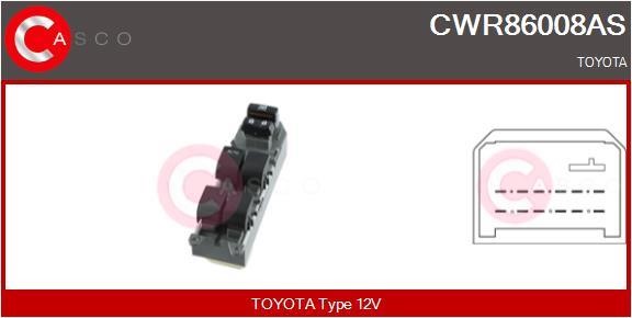 Casco CWR86008AS Блок кнопок склопідйомників CWR86008AS: Приваблива ціна - Купити у Польщі на 2407.PL!